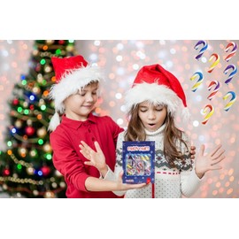 Fruidles Christmas 100-Pack Candy Canes Mini's Suckers, Multicolored Fruity Flavor, Individually Wrapped, 2" Inches