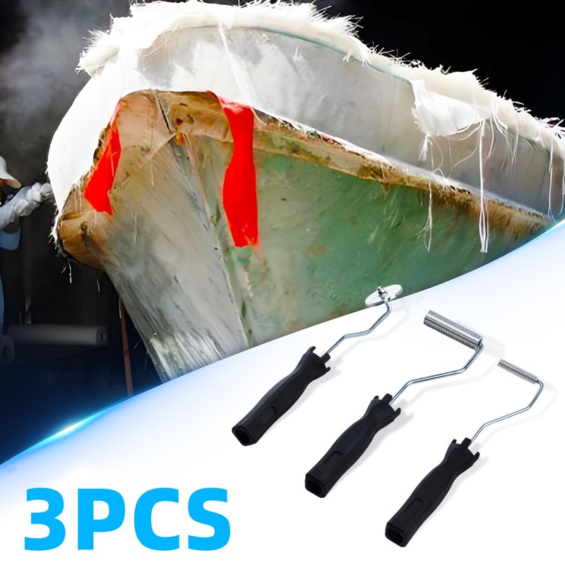 Pack of 3 Fibreglass Roller Kit, Fibreglass Roller Tool Kit,