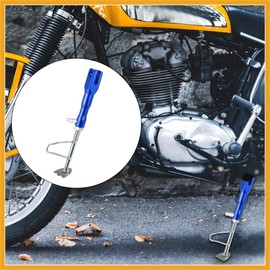 Partuto Motorcycle Kickstand Side Support Adjust Holder Foot Side Stand Blue Replacement