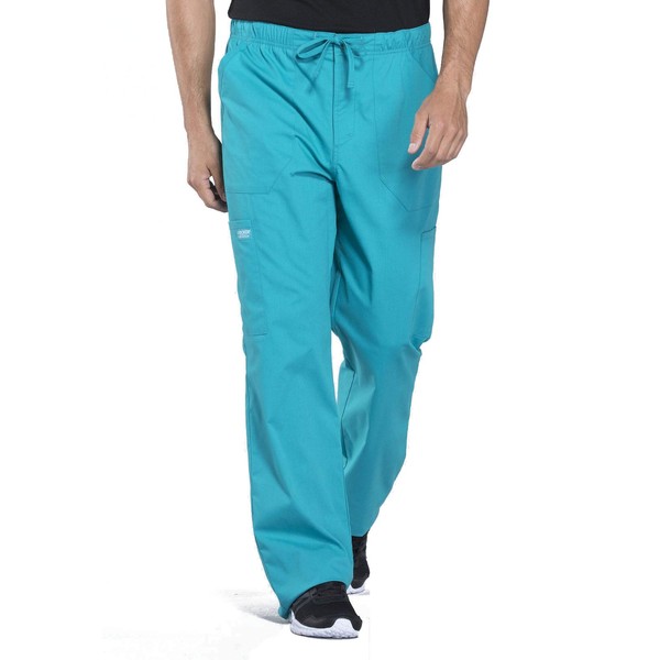 Cherokee Men's Scrub Pant Tapered Leg Fly Front Cargo Pant