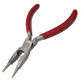 4 In 1 Round Flat Nose Pliers (No Spring) : Multi Task Plier Cutters Jewellery Coil Jump Ring Wires (75)