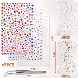 Vodolo Glitter Freckles Face Tattoo,12 PCS Festival Rave Accessories for Women,Gold Silver Face Waterproof Sparkles Freckles Half Magic Makeup Jewels Stickers (12PCS)