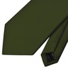 Branduce Silk Olive Green Tie Classic Wedding Necktie Solid Pure