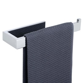 Sayayo Chrome Towel Ring for Bathroom, 10 Inch Hand Towel Bar Towel Rack Towel Holder Wall Mounted Square, SUS304 Stainless Steel