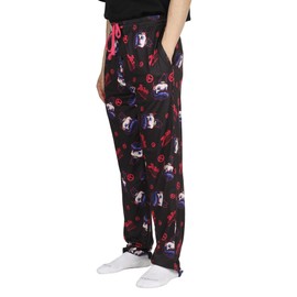 JoJo's Bizarre Adventure Diamond is Unbreakable Chibi AOP Lounge Pajama Pants (Medium) Black