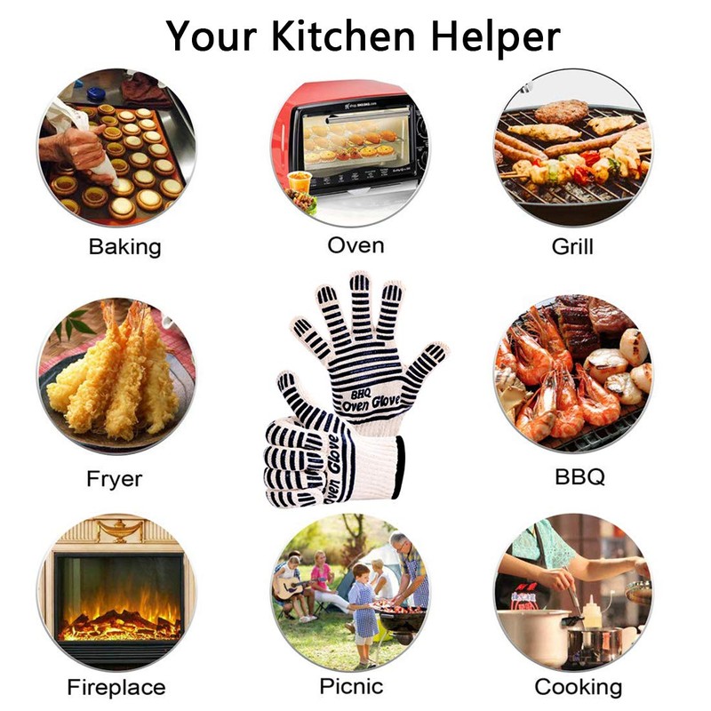 Extreme Heat Resistant Oven Gloves - Oven Gloves Oven Mitts