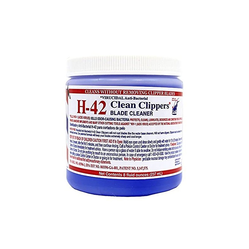 H-42 Clean Clippers Blade Cleaner Virucidal Anti-bacterial 8oz by H-42