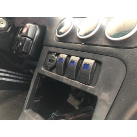 Riot Engineering 89-94 240sx Switch Panel - AC Bezel Mount Switches - S13 USB Port & Volt