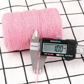 G2PLUS Rosa Baker Twine, 200 m Cotton Cord, 2 mm Craft Cord, Decorative Cord, Perfect for DIY, Arts and Crafts Gardening