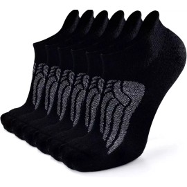 Busy Socks Merino Wool Compression Support Ankle Large-X-Large, 6 Pairs Black