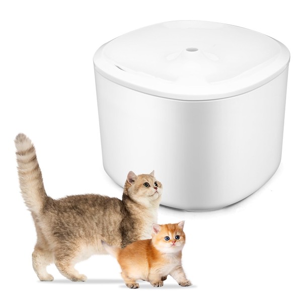 3L Cat Water Fountain, Cat Fountains for Drinking, Double Filtration