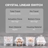 KiiBoom Linear 55gf Crystal Mechanical Keyboard Switch, 5 Pin Mechanical