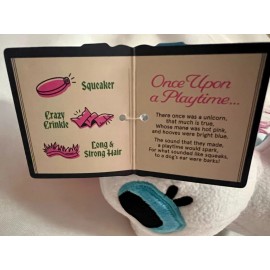 Barkbox Bark Box Dog Toys BOB the BARKING UNICORN 2023 Crinkle Squeaky & Long Hair - Large