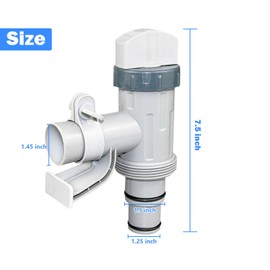 Plunger Valve with Holder for Above Ground Pools - Pool Hose Adapter Replacement Parts Compatible with Bestway Coleman Pool Filter Pump (2 Pack)