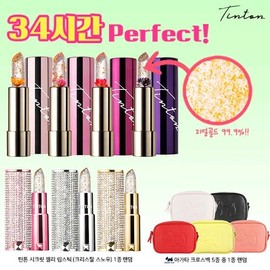 Tinton [TV Product] 4 Tintone Flower Lipsticks + 1 Crystal Lipstick + 1 Agatha Bag / [TV상품] 틴톤 꽃 립스틱 4개+크리스탈 립스틱 1개+아가타백 1종