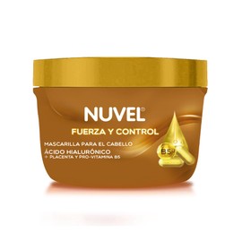 Nuvel Mascarilla Capilar con Placenta Vegetal, cido Hialurnico y Pro Vitamina B5 230 g  Fuerza y Control  Hidratacin Profunda  Fortalece y Reduce...  