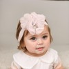 Kenjudess Lace Flower Baby Girls Headband with Pearl Rhinestone Fabric