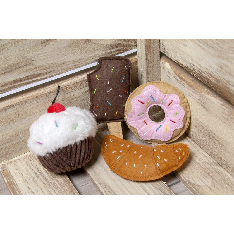 Karlie 521595 Cat Toy Texile Pink Donut 7.5 cm