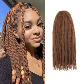 Auxemuen Marley Twist Braiding Hair 10 Inch 6 Packs Senegalese Twsit Hair Cuban Twist Hair Afro Kinky Curly Twist Crochet Hair Synthetic Hair Extensions for Women (30#)