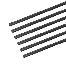 sourcing map Carbon Fiber Rod, 5mm x 100mm for RC Plane DIY Tool Wing Tube Quadcopter Arm, Pack of 6