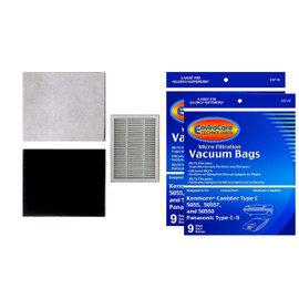 EnviroCare Replacement Micro Filtration Vacuum Cleaner Dust bags made to fit Kenmore Type C Canisters. 18 bags with 2 CF-1 Filters and 1 EF-2 Filter