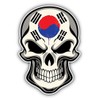 South Korea Flag Skull Sticker Decal Design 4'' X 5''