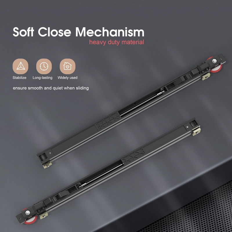48" Concealed Sliding Barn Door Hardware Kit with Soft Close