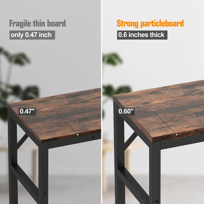 Livofloral Narrow Console Table, 29.5" Entryway Table with 2 Support