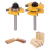2 Pcs Tongue and Groove Set , Aulufft 1/4" Shank