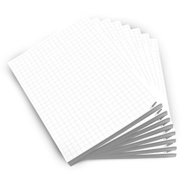 iulias Freude schenken! Notepad A6 Squared I Economy Set 8 Pads DIN A6 I 50 Sheets per Pad I Tear Off I 80 g/m² Paper White I Writing Pad Notepads