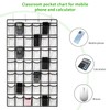 ANSTROUT 42 Clear Pockets Classroom Pocket Chart for Cell Phones