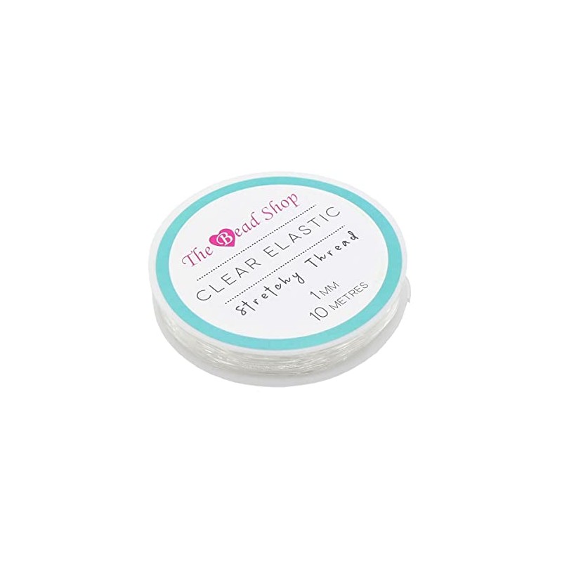 Clear Stretch Elastic 1mm 10 metres Jewellery Making, Bead Threading,