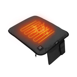 MYDAYS OUTDOOR Portable Seat Cushion Outdoor,Stadium Seats for Bleachers,(No Power Bank) Waterproof Seat Pad Great for Camping, Fishing, Office Chair (Black)