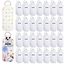 100 Pcs Sublimation Lipstick Holder Keychain Bulk bulk neoprene lip balm holder keychain blank lipstick neoprene clip-on sleeve travel key ring holders for Women DIY Key Ring Travel Supplies
