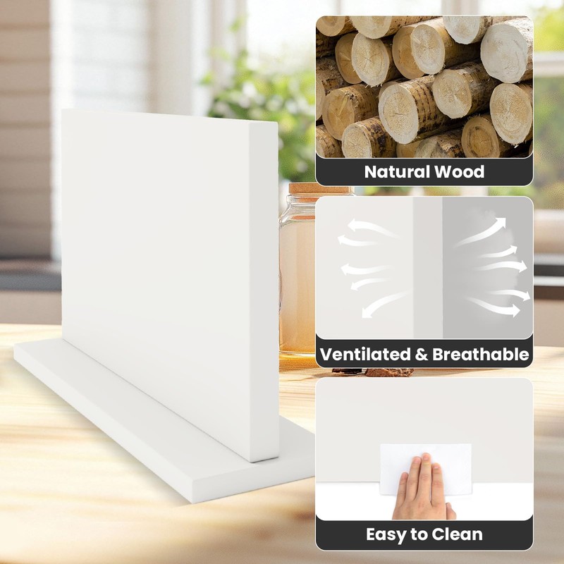 THMINS White Magnetic Knife Holder, Double-Sided Magnetic Knife Block Universal