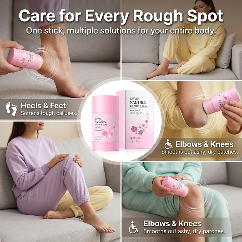 LUMAZO Japan Sakura Foot Heel Stick for Dry Skin, Foot