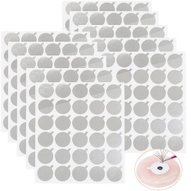900 Pcs Eyelash Extension Adhesive Glue Pallet Sticker Pads, Disposable Waterproof Adhesive Holder Pad and 1 Pcs Eyelash Extension Jade Stone (Pink Sets)