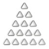 BEYOURD 1 inch Metal Triangle Rings, Solid Welded Stainless Steel
