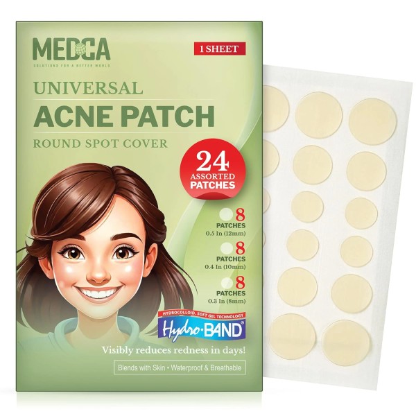 Does not apply Acne Patches - 24 Hydrocolloid Bandages, 3