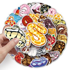 50PCS Snake Stickers for Water Bottle,Car,Guitar,Computer,Bike, Skateboard,Helmet,Scrapbook,Laptop,Luggage,Waterproof Vinyl Decals, Cute Cartoon Animal Sticker,Gift for Adults Girls Boys