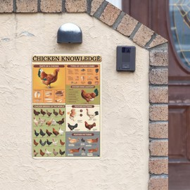 Poultry Guide Tin Sign 8X12IN Vintage Metal Wall Art for Farm Classroom, Hatchery & Agriculture Office Decor