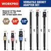WORKPRO 9PCS Impact Grade Socket Adapter Set Basic/Swivel/L
