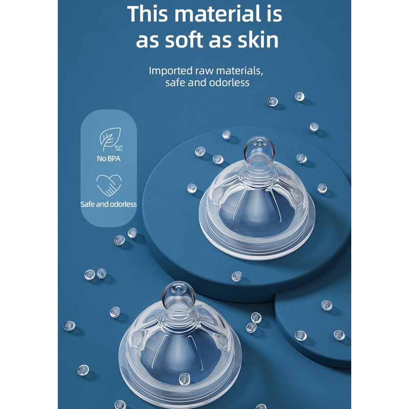 Oberni Teats for Baby Bottles with Flow Rate 4, Fast