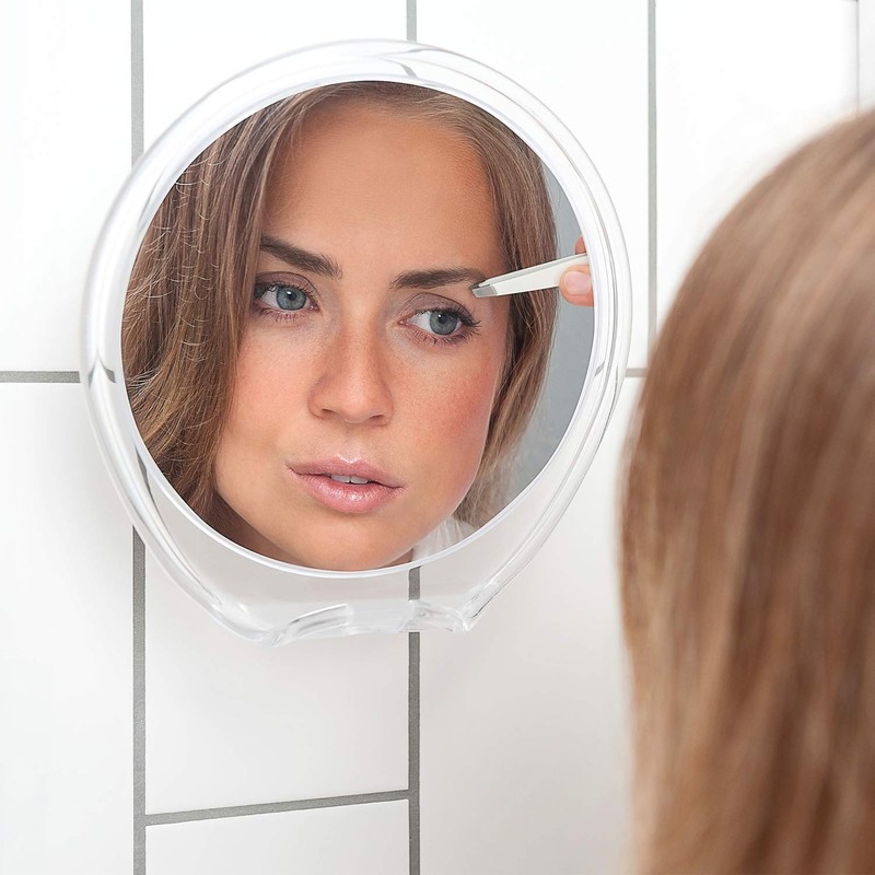 Luxo Shaving Mirror, Shower Mirror with a Razor Holder for