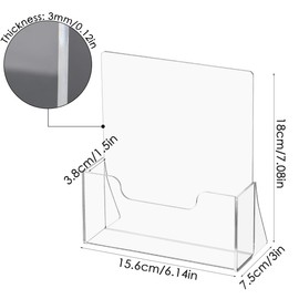 2 Pack A5 Acrylic Freestanding Brochure & Leaflet Holder, Sign Holder Stand Clear Acrylic for Leaflet Book Menu Poster Brochure Magazine Table Sign Display