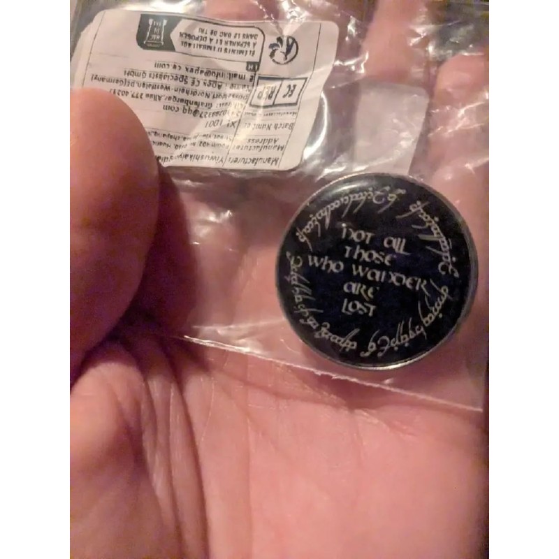 LOTR Not All Those Who Wander Are Lost Enamel Pin