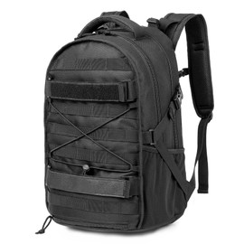 Colotioal Tactical Military Backpack 30L Molle Assault Pack Army Rucksack, Heavy Duty for Hiking Camping Travel 3-Day Bug Out Bag (Black)