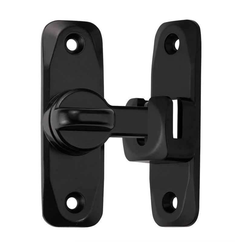 INIRET 3 Pack Barn Door Latches,90/180 Degree Gate Lock,Zinc Alloy
