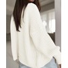 Saodimallsu Womens Oversized Cardigan Ribbed Chunky Knit Long Lantern Sleeve