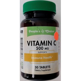 Peoples choice 2X VITAMIN C Dietary Peoples Choice Supplement 500 mg/Tablet 30 Tablets